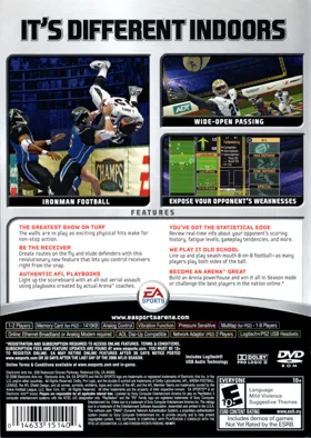 Arena Football box cover back